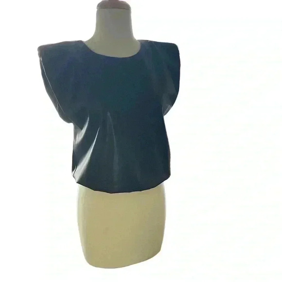 Good American, Size 2, Black, Faux Leather, Great Condition, Body Suit - Picture 1 of 8